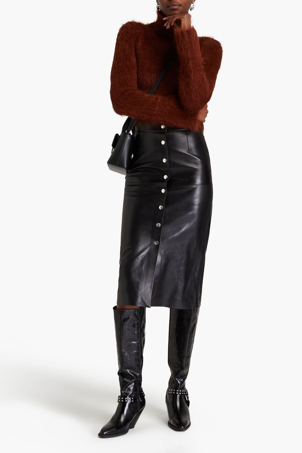ISABEL MARANT Blehor leather skirt