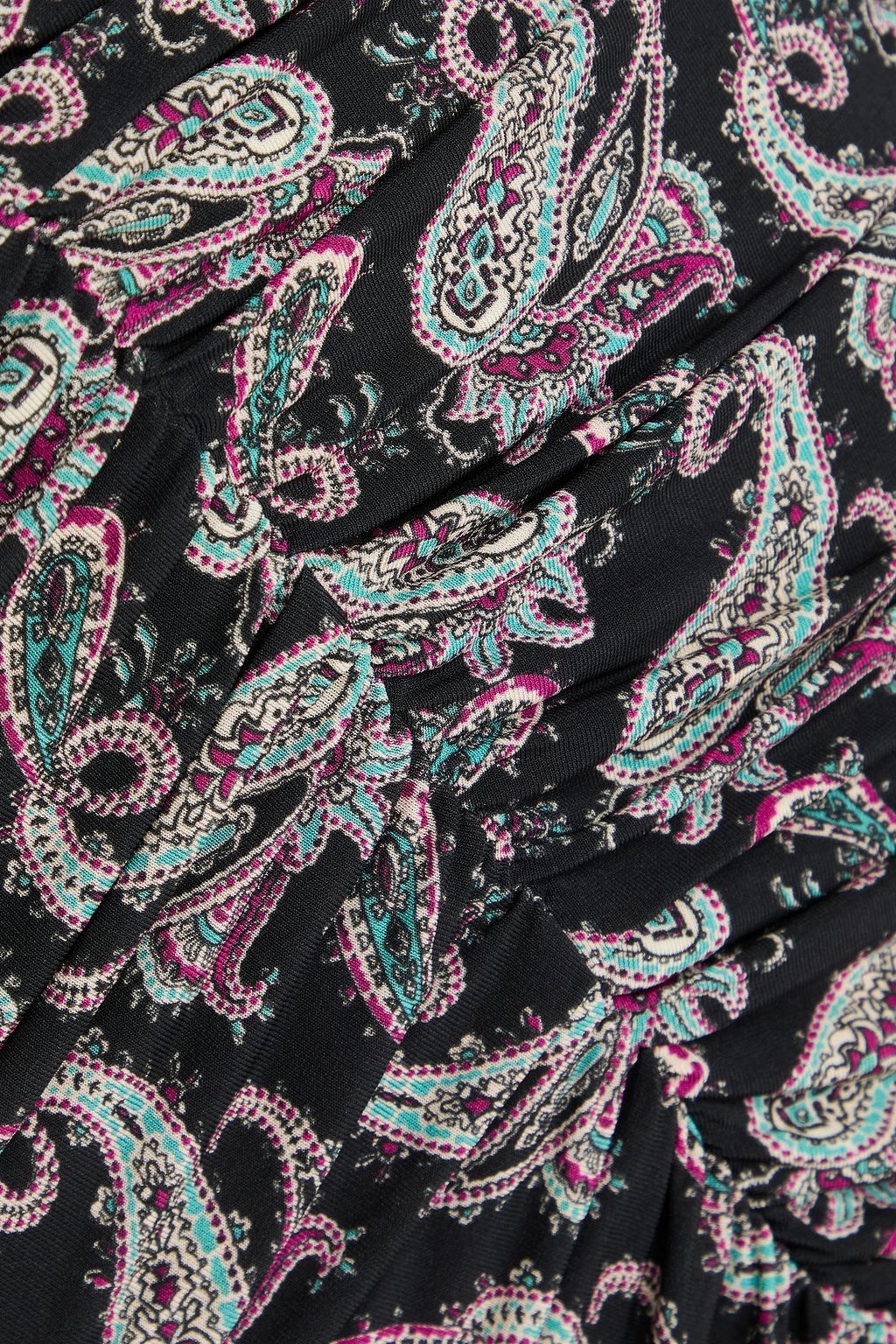 ISABEL MARANT Linaziki ruched paisley-print jersey mini dress