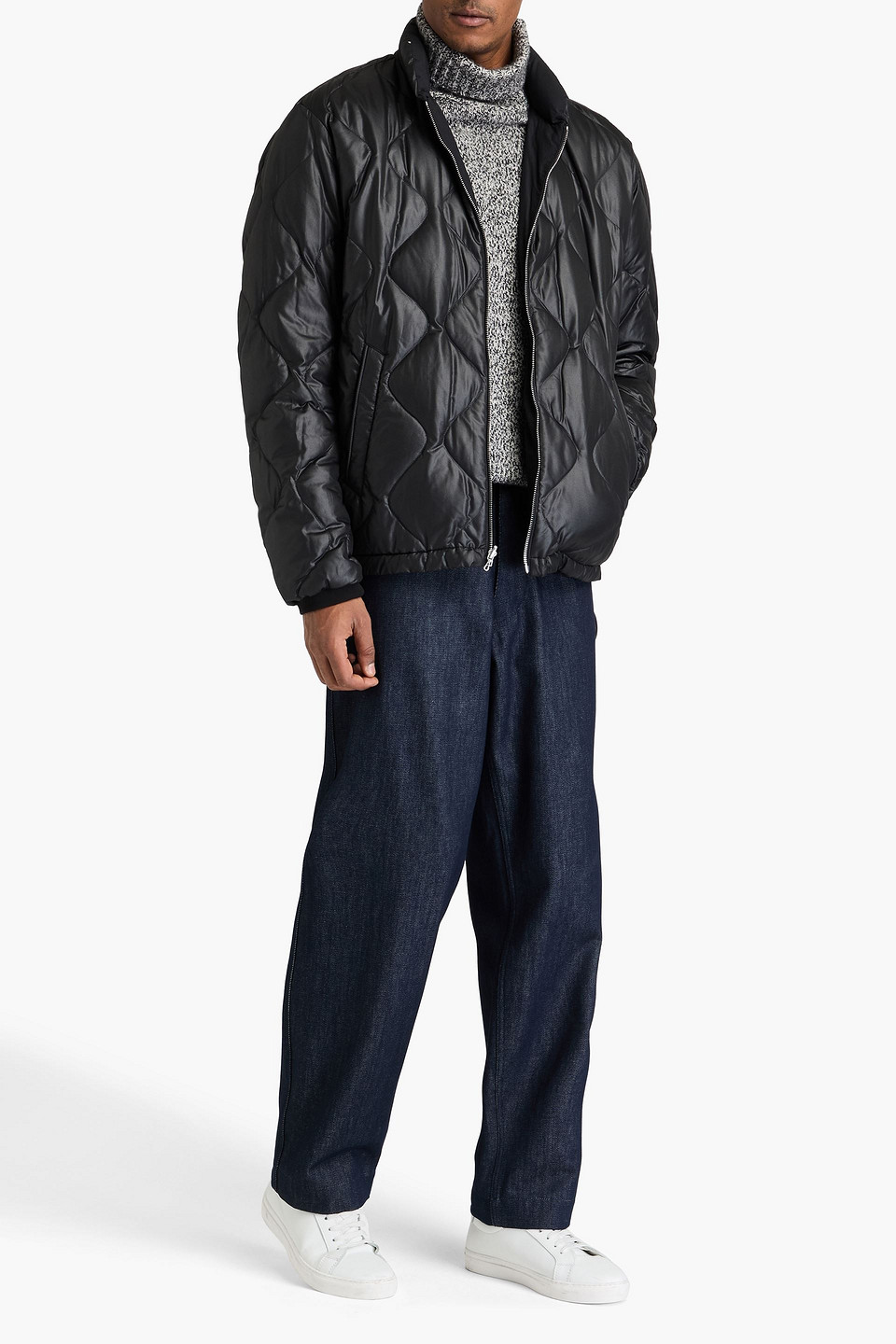 Rag & Bone Eclipse Reversible Quilted Ripstop Bomber Jacket In Black