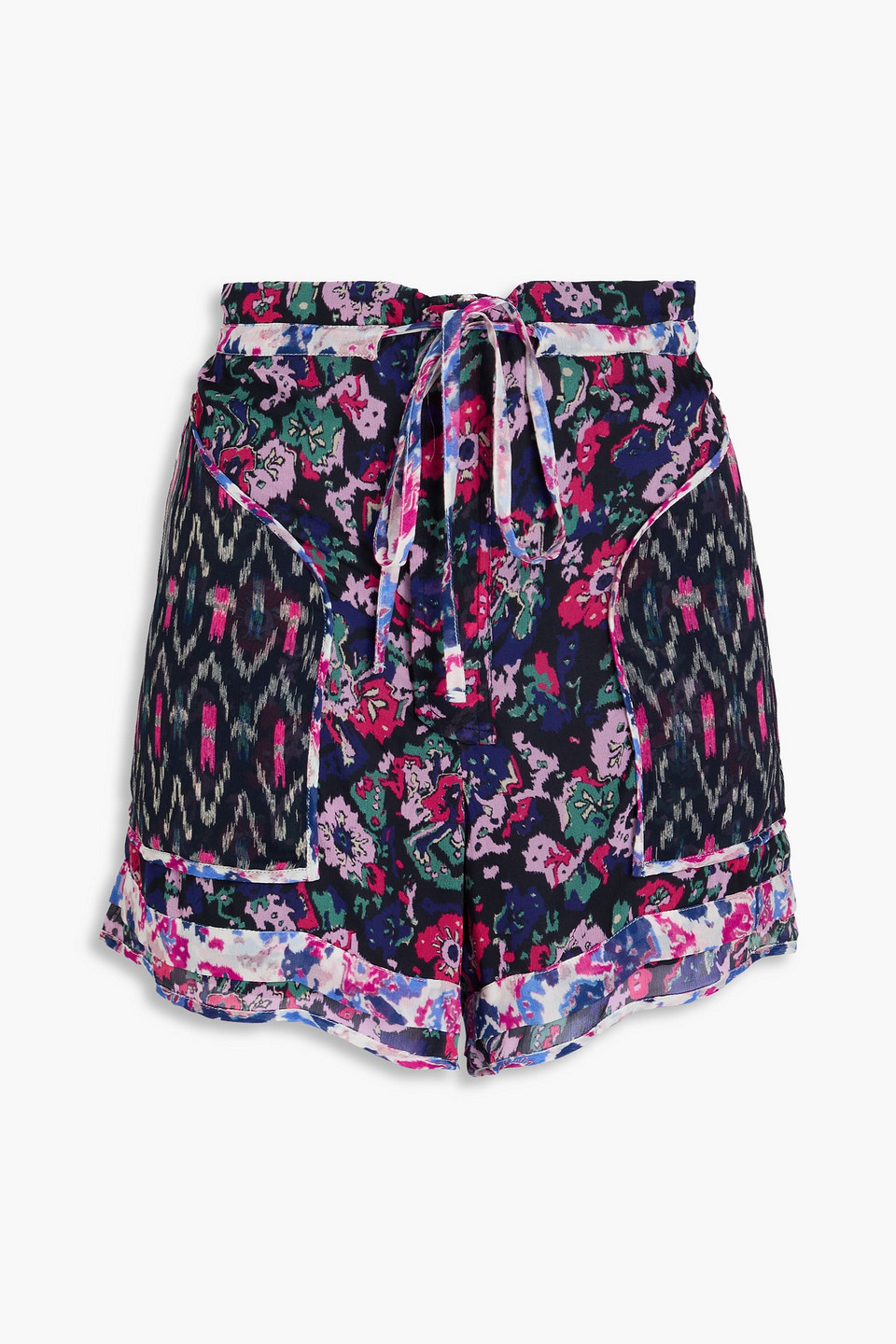 Marant Étoile Riolmy printed georgette shorts