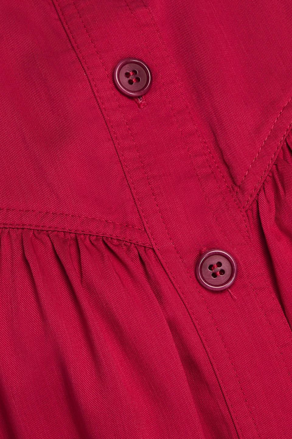 Isabel Marant Étoile Samira Pleated Lyocell-blend Twill Mini Dress In Claret