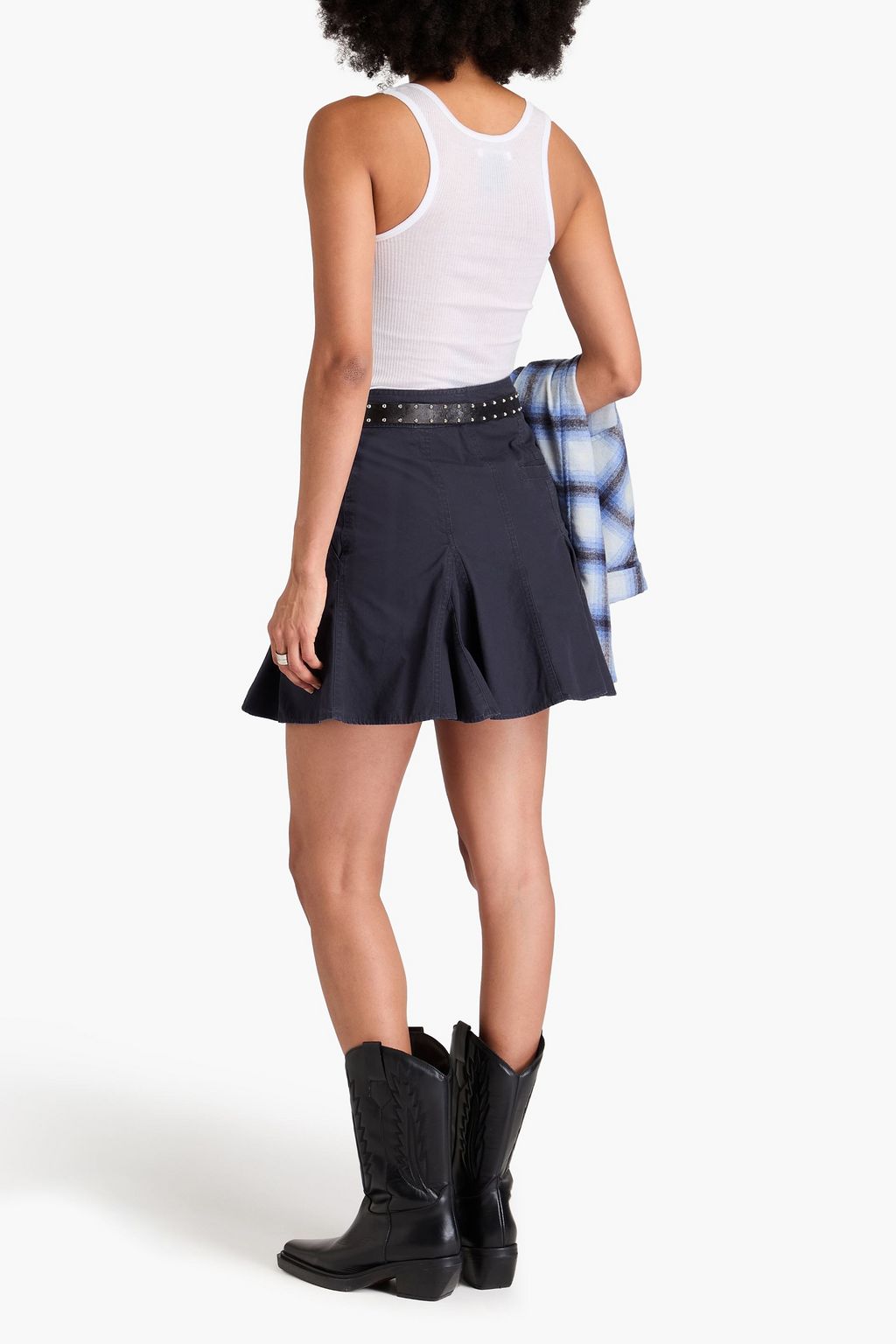 MARANT ÉTOILE Risha pleated cotton mini skirt
