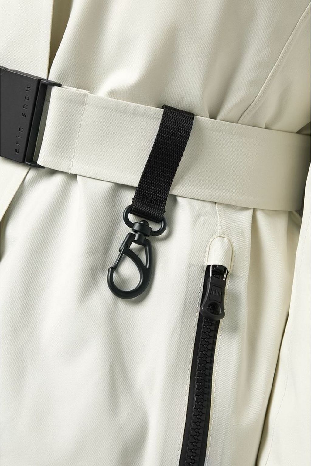 ERIN SNOW Diana hooded belted twill-trimmed ECO Sporty ski jacket