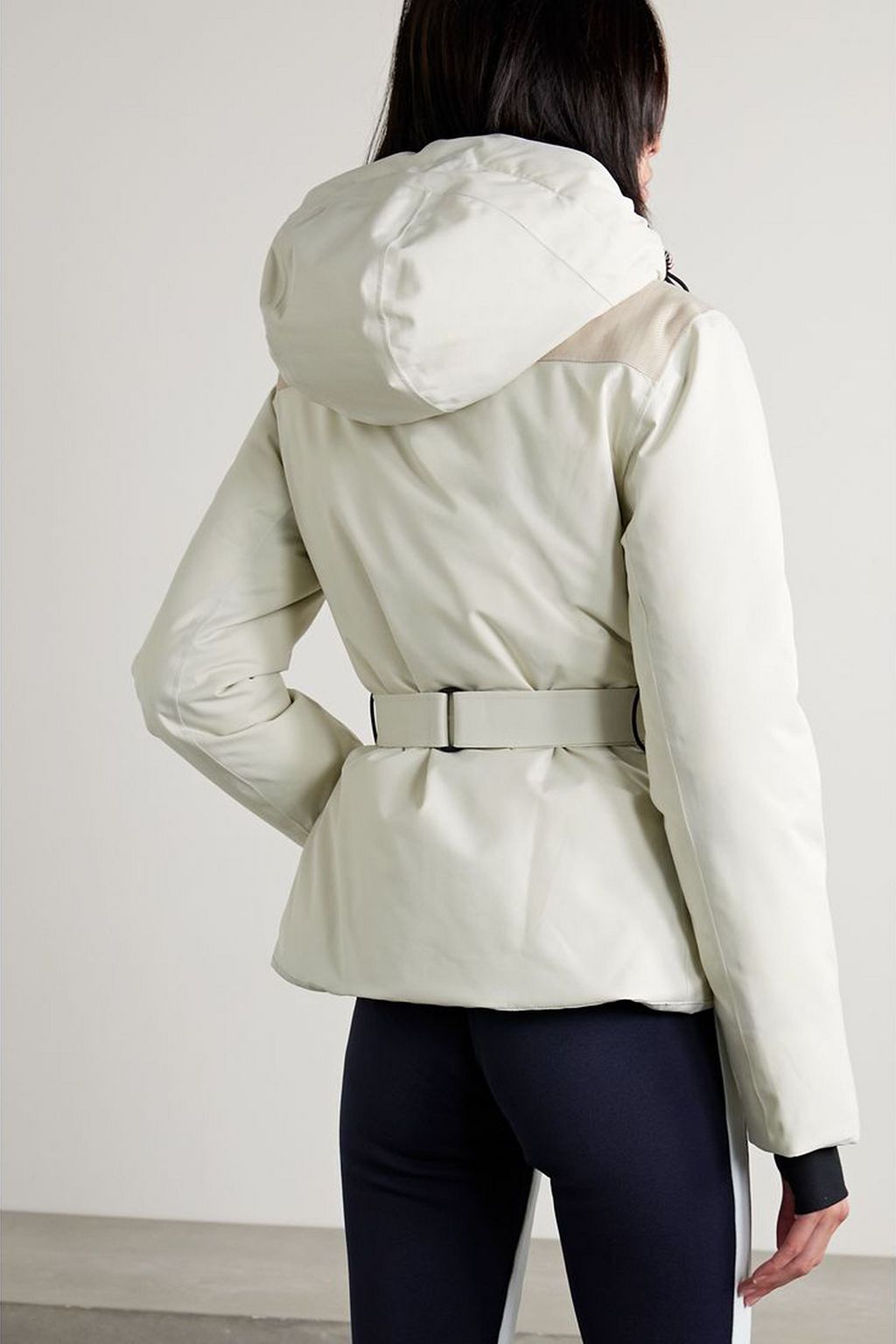 ERIN SNOW Diana hooded belted twill-trimmed ECO Sporty ski jacket