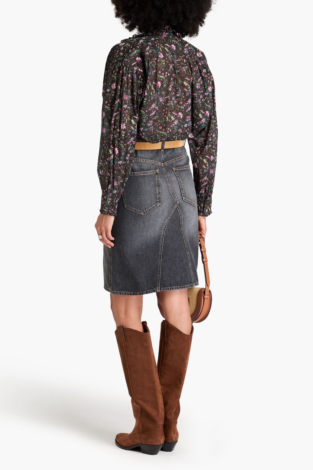 MARANT ÉTOILE 페이디드 데님 스커트