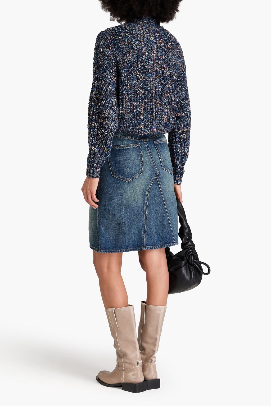 MARANT ÉTOILE 페이디드 데님 스커트