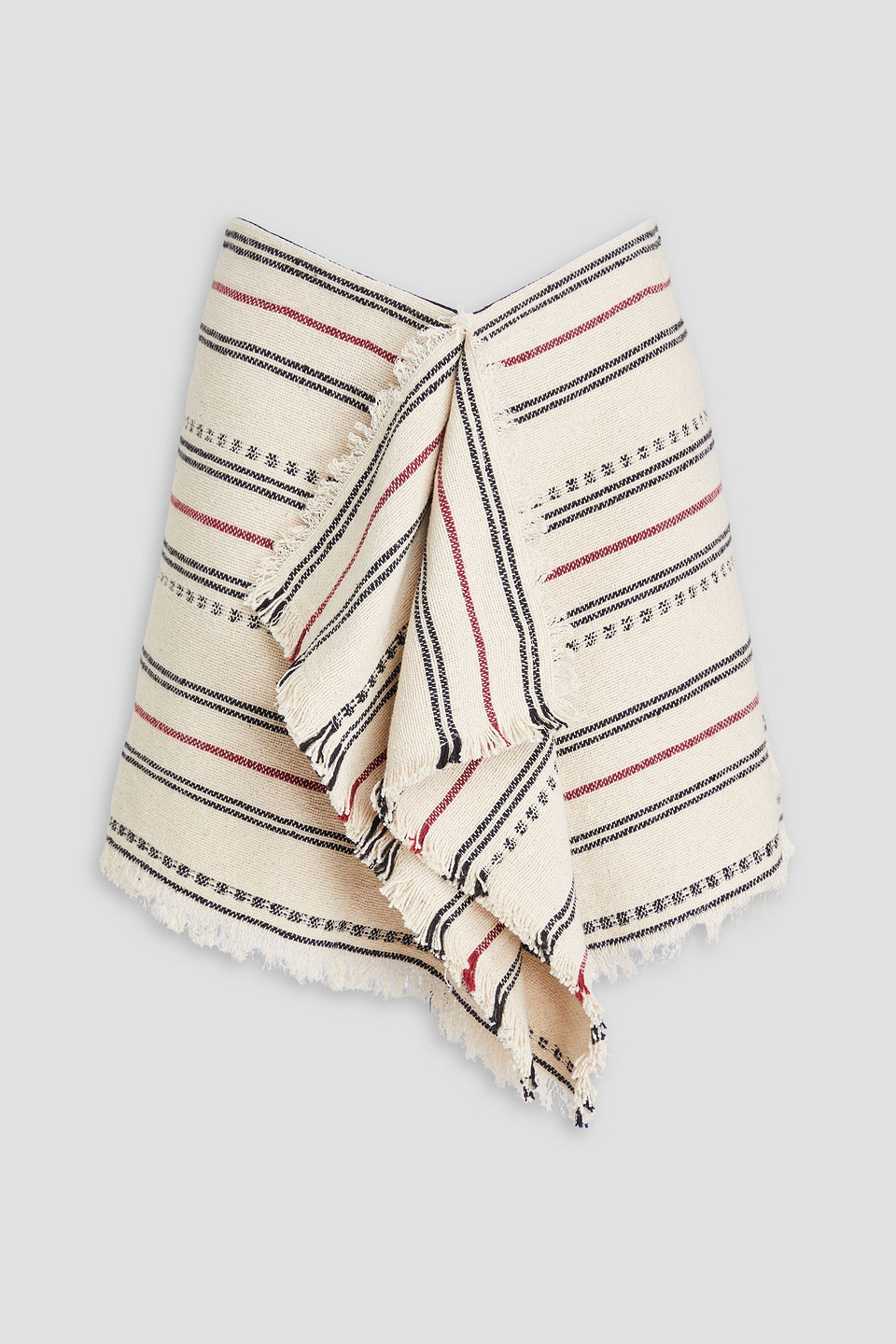 Isabel Marant Étoile Jiloa Draped Cotton-blend Canvas Mini Skirt