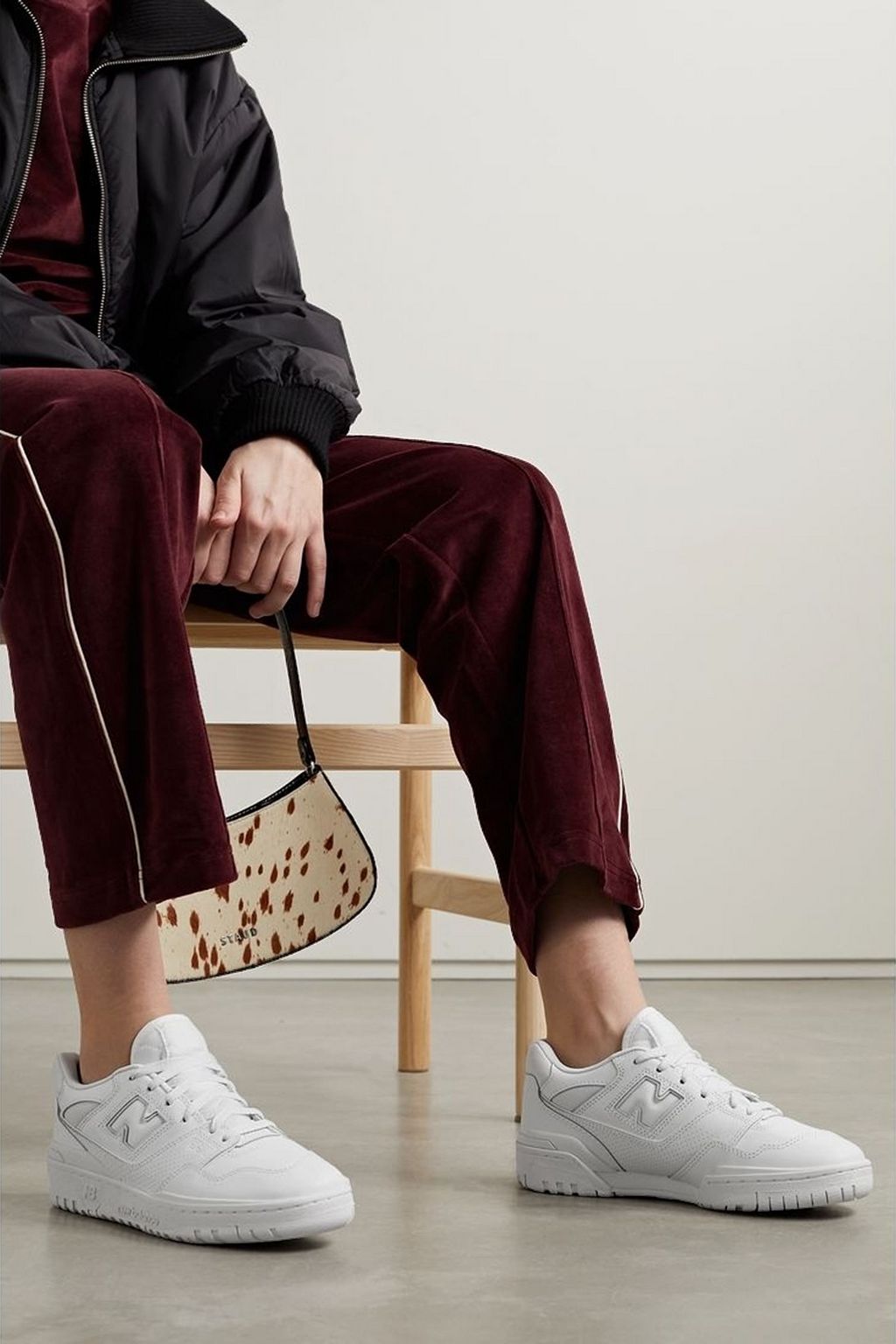 NEW BALANCE 550 Sneakers aus Leder mit Mesh-Besätzen