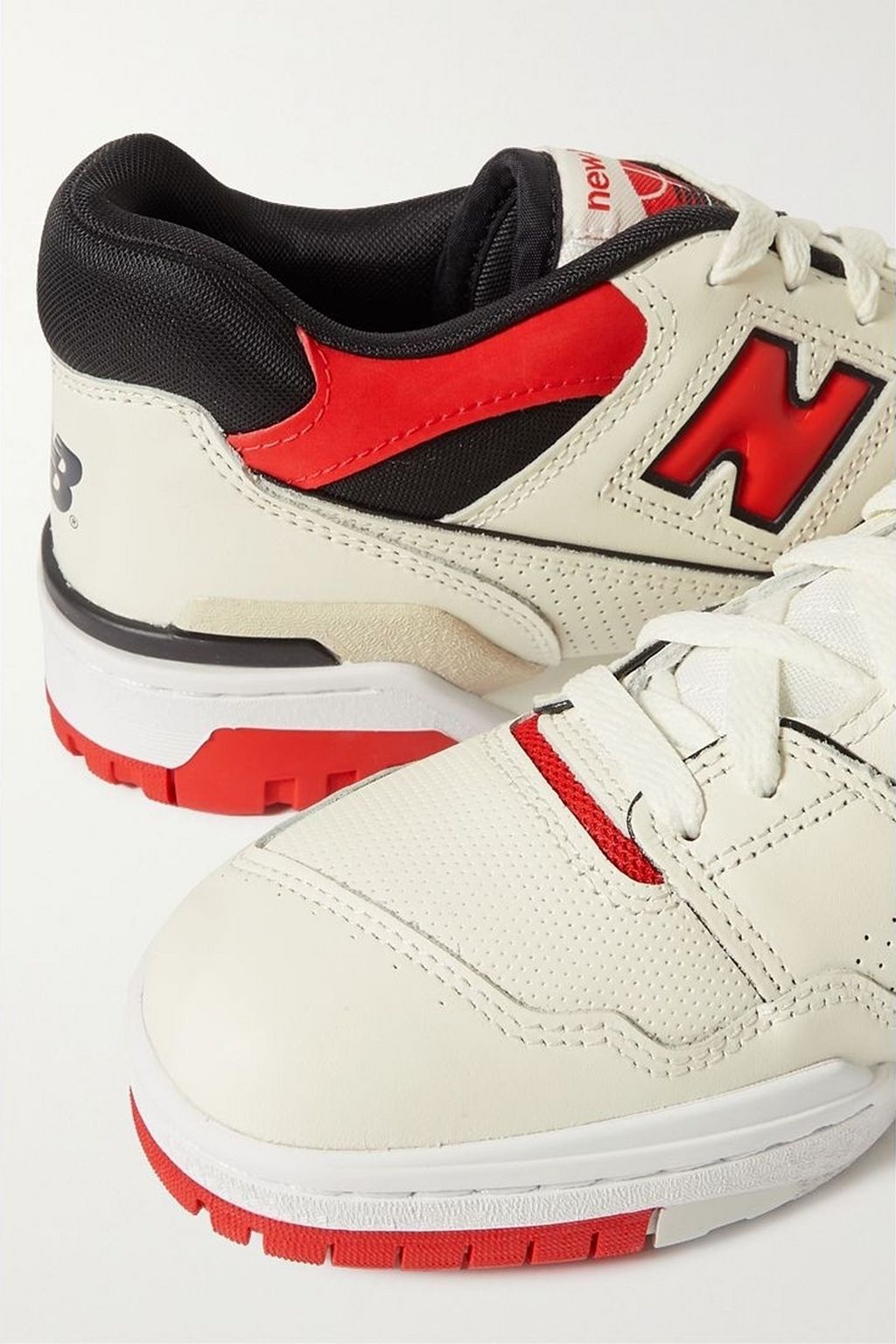 NEW BALANCE 550 메시 트리밍 가죽 스니커즈