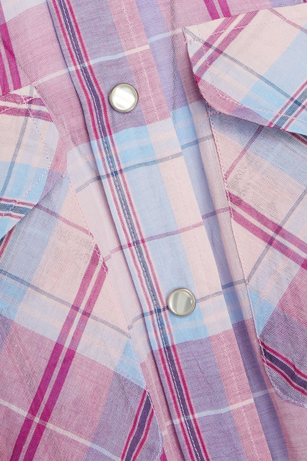MARANT ÉTOILE قميص "باديان" من قطن فوال مزين بنقشة مربعات