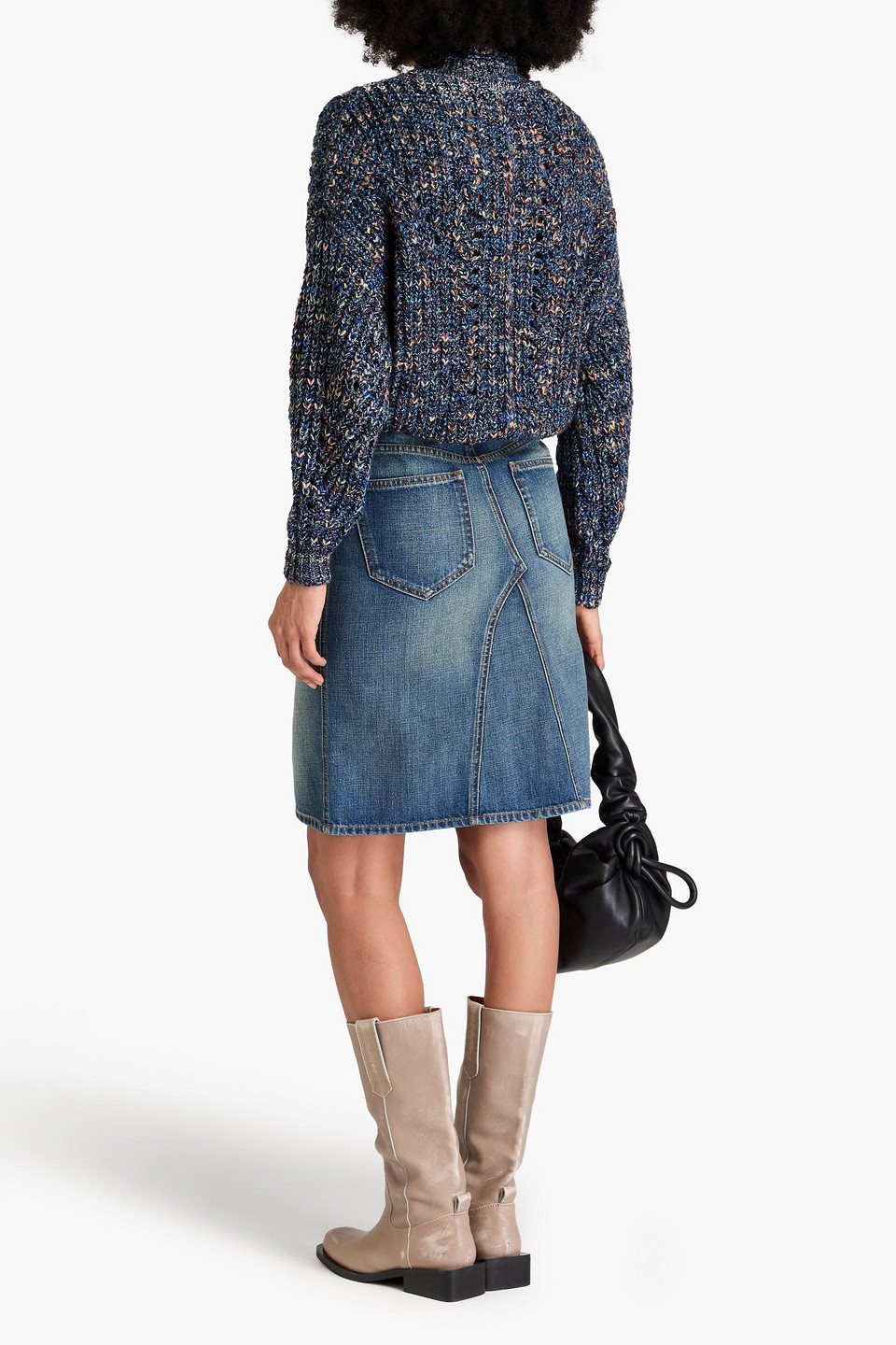  Marant étoile - Jarren Rollkragenpullover Aus Meliertem Rippstrick - Blau - Fr 34 