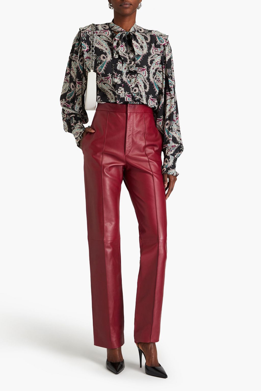 ISABEL MARANT Pussy-bow paisley-print silk crepe de chine shirt