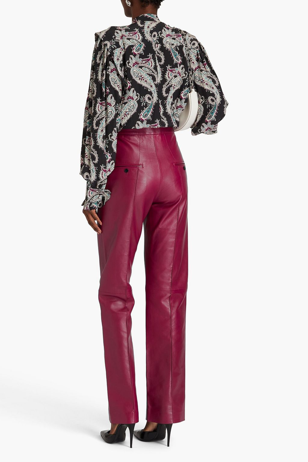ISABEL MARANT Bilirokia leather straight-leg pants