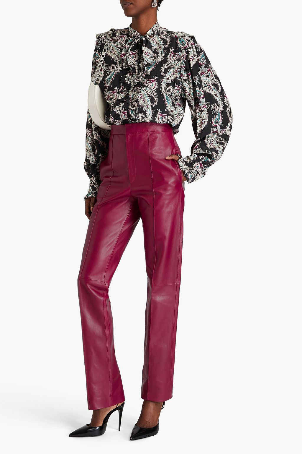 ISABEL MARANT Bilirokia leather straight-leg pants