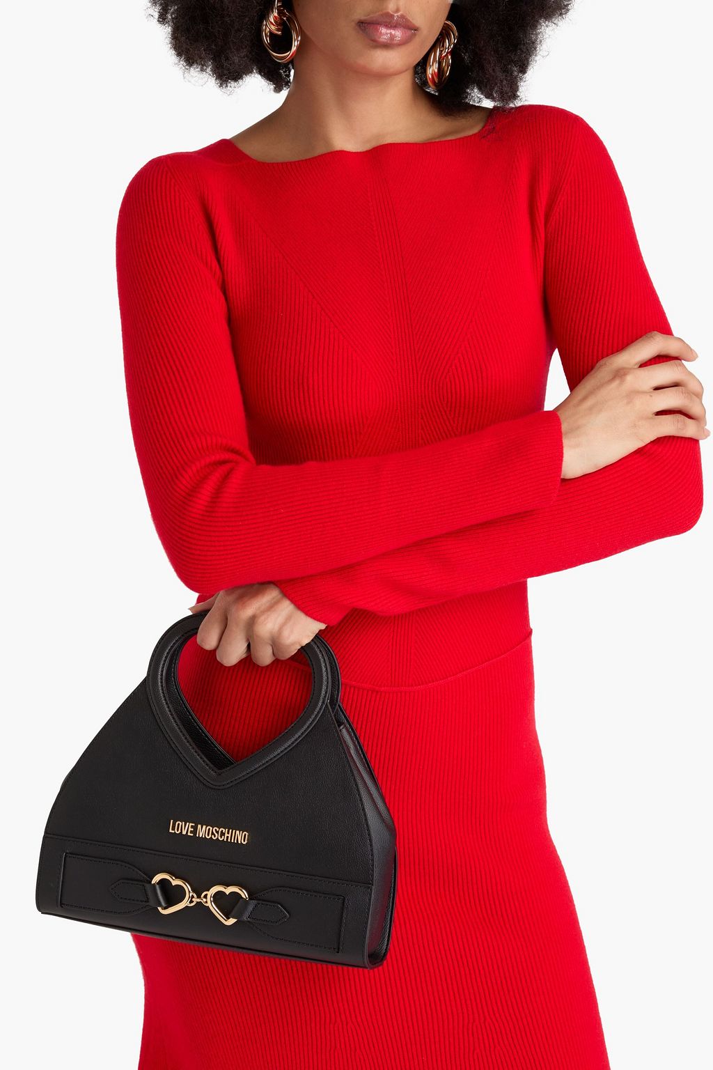 LOVE MOSCHINO حقيبة توت من الجلد بتصميم مزركش