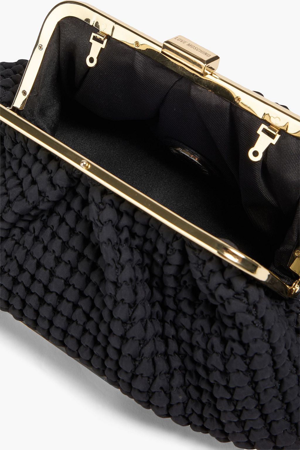 LOVE MOSCHINO Clutch aus Shell mit Raffung