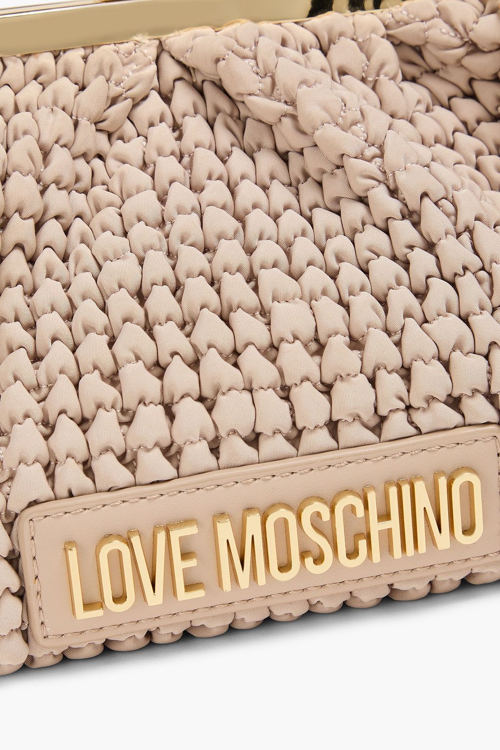 LOVE MOSCHINO Shirred shell clutch