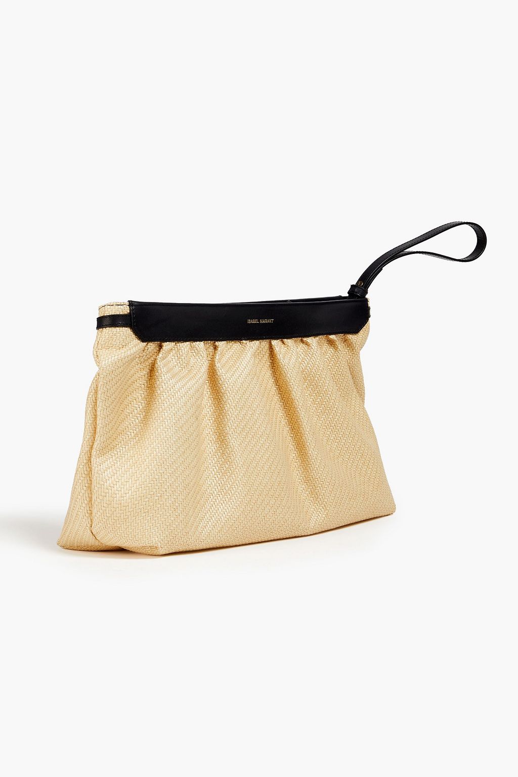 ISABEL MARANT Faux raffia clutch