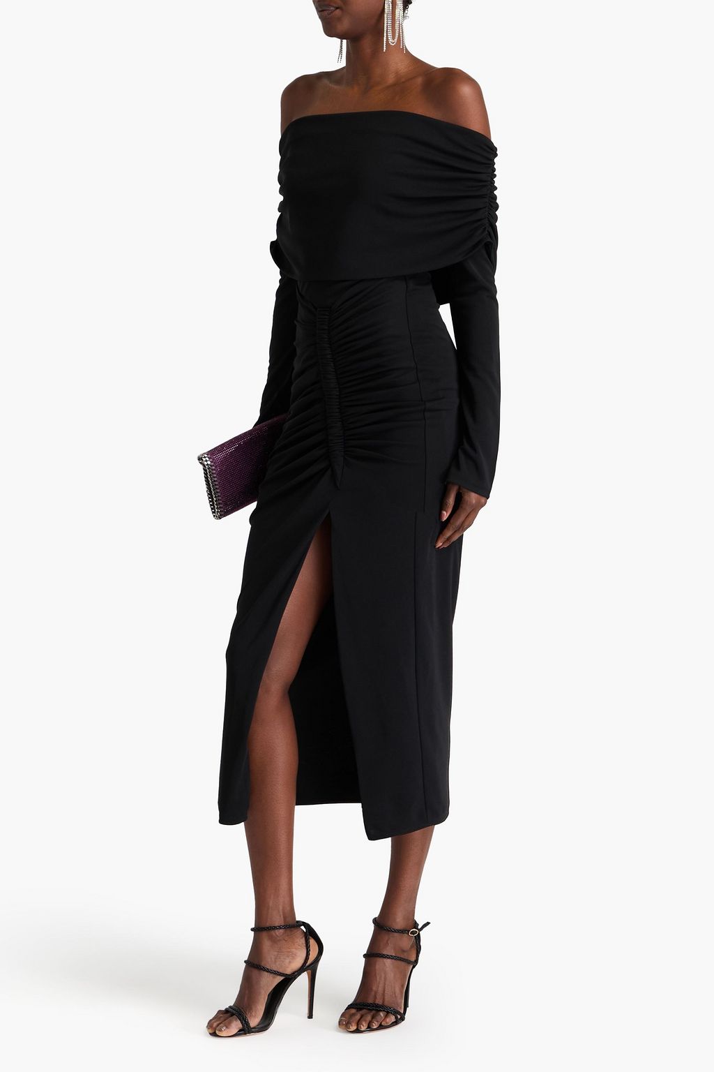 NICHOLAS Off-the-shoulder stretch-jersey midi dress