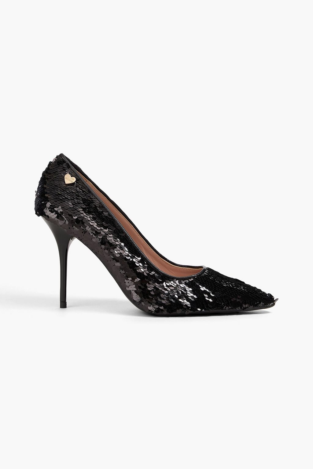 LOVE MOSCHINO Sequined tulle pumps THE OUTNET