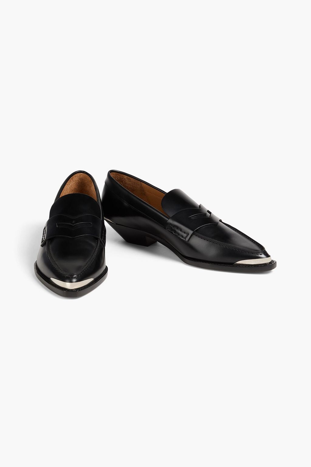 ISABEL MARANT Embellished leather loafers