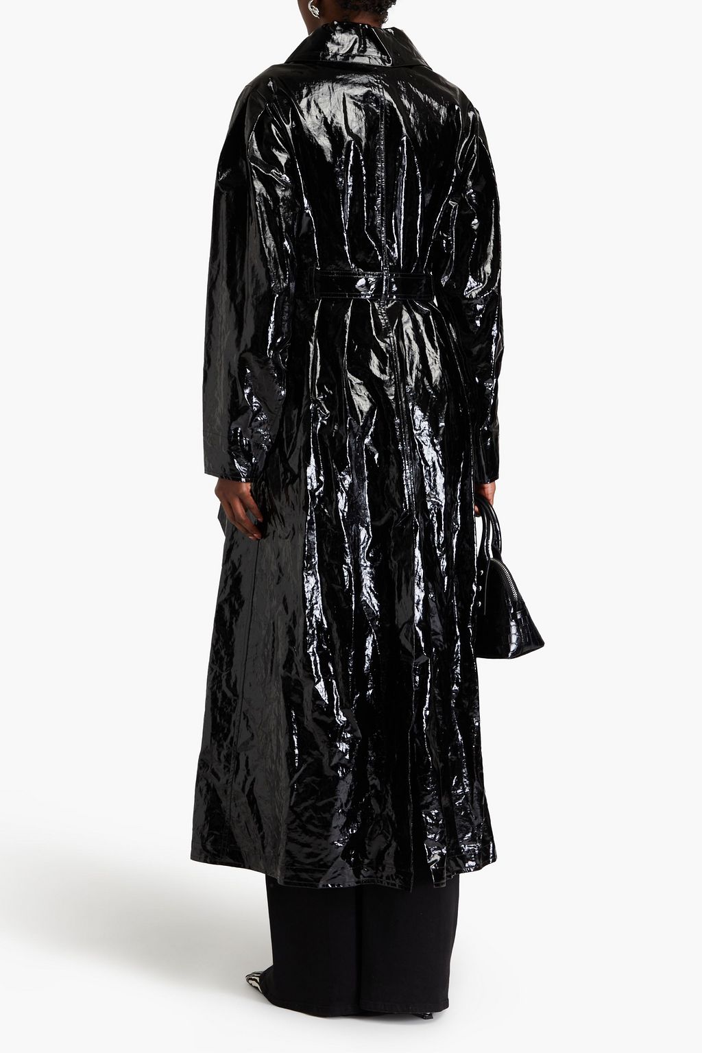 ISABEL MARANT Ruffled glossed trench coat