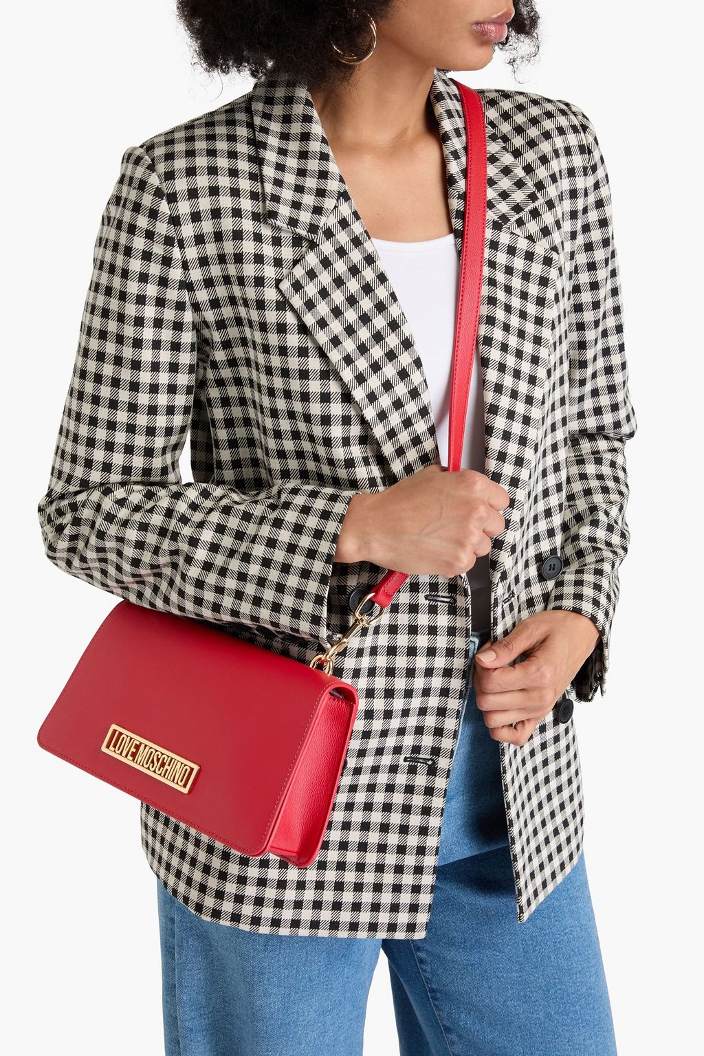 LOVE MOSCHINO حقيبة كتف مصنوعة من الجلد المُحبّب