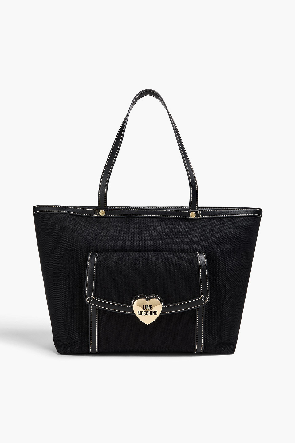 Love Moschino Tote Bag Aus Canvas In Schwarz