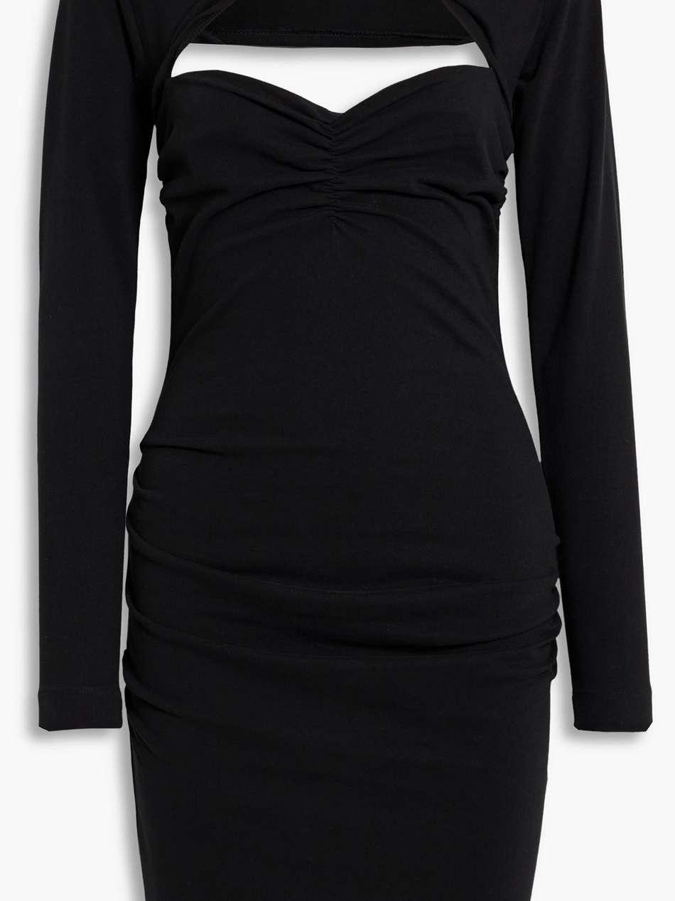 soa twisted cutout cotton-jersey mini dress