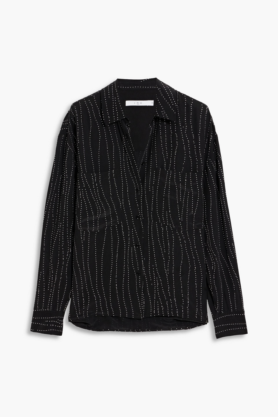 Iro Womens Bla01 Zef Stud-embellished Woven Shirt