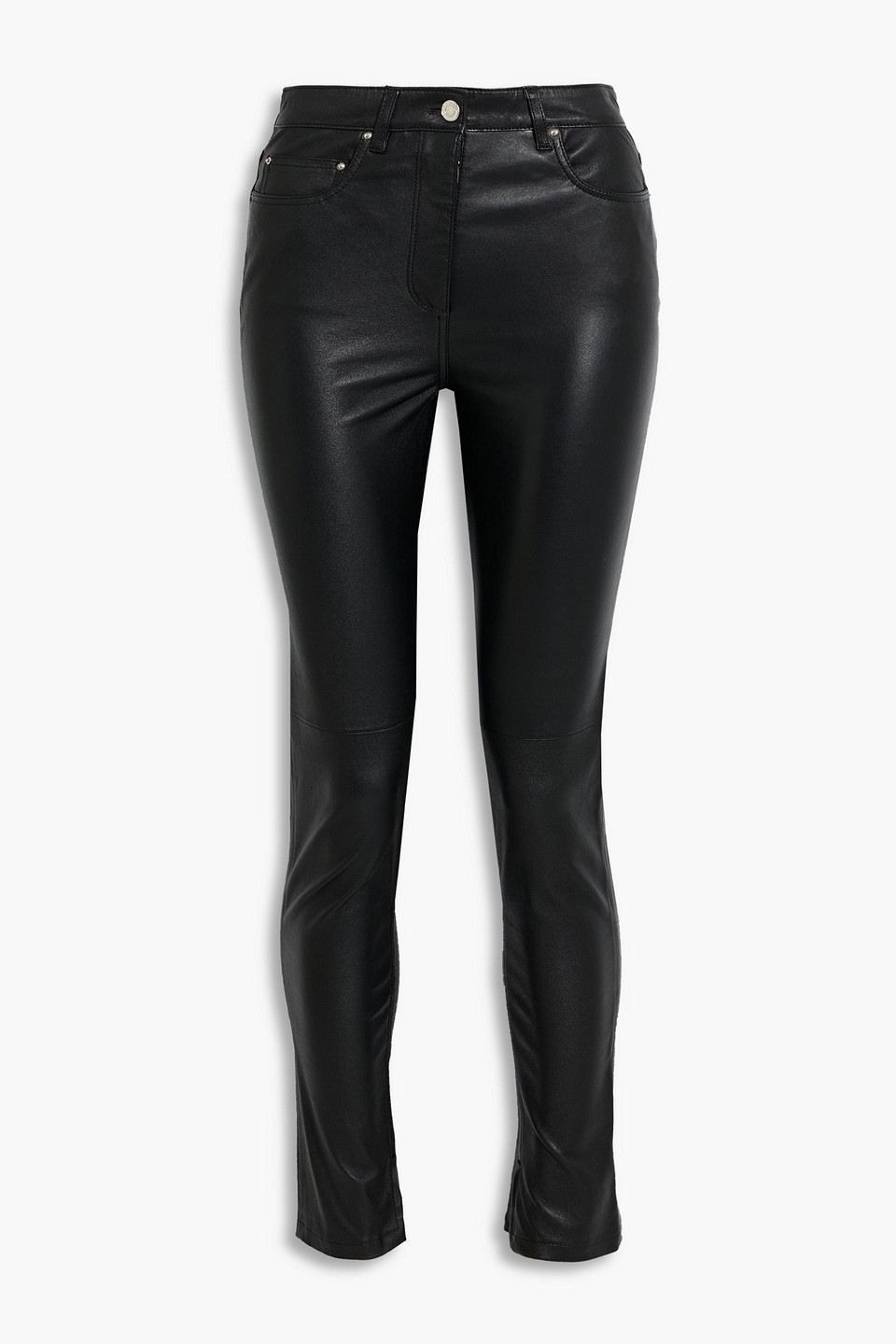 Iro Dojo Leather Skinny Pants In Black