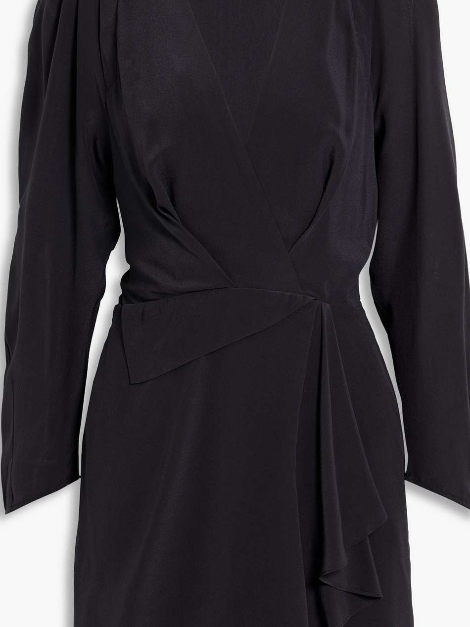 genara wrap-effect silk crepe de chine mini dress
