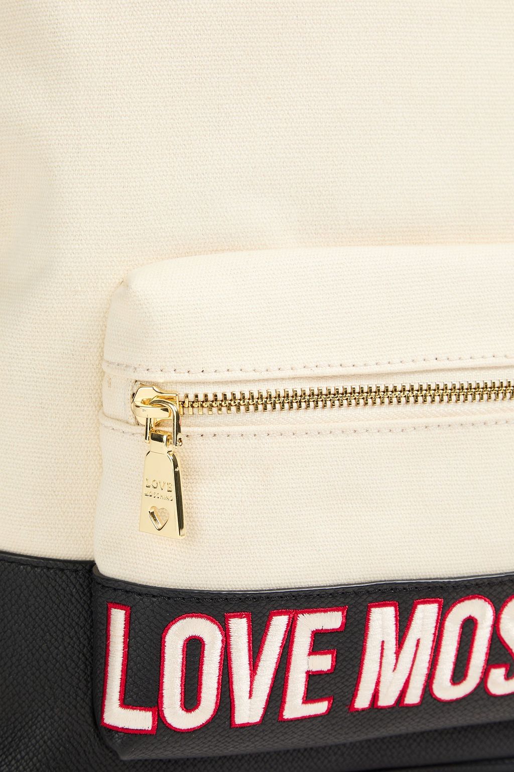 LOVE MOSCHINO Embroidered canvas backpack
