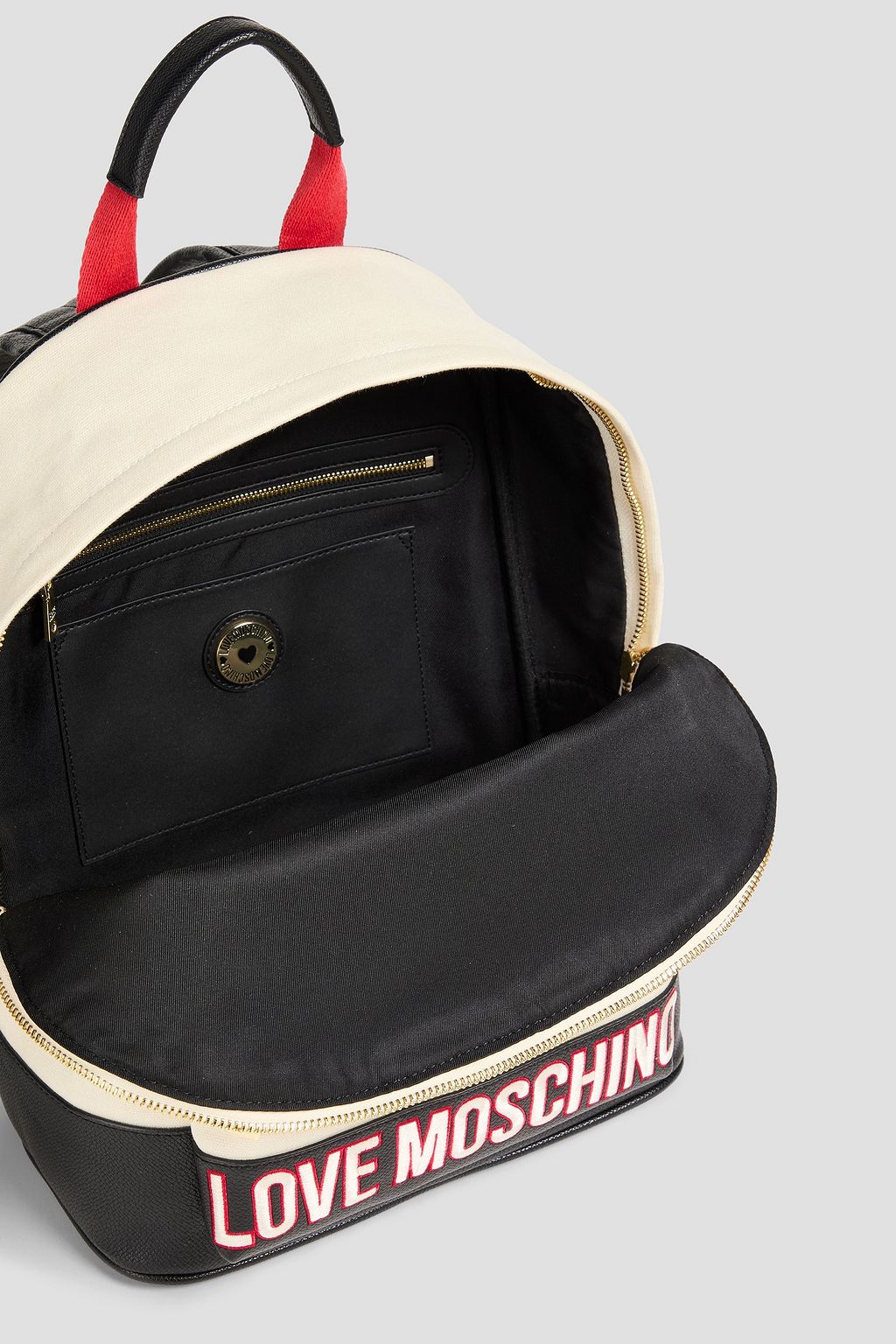 LOVE MOSCHINO Embroidered canvas backpack