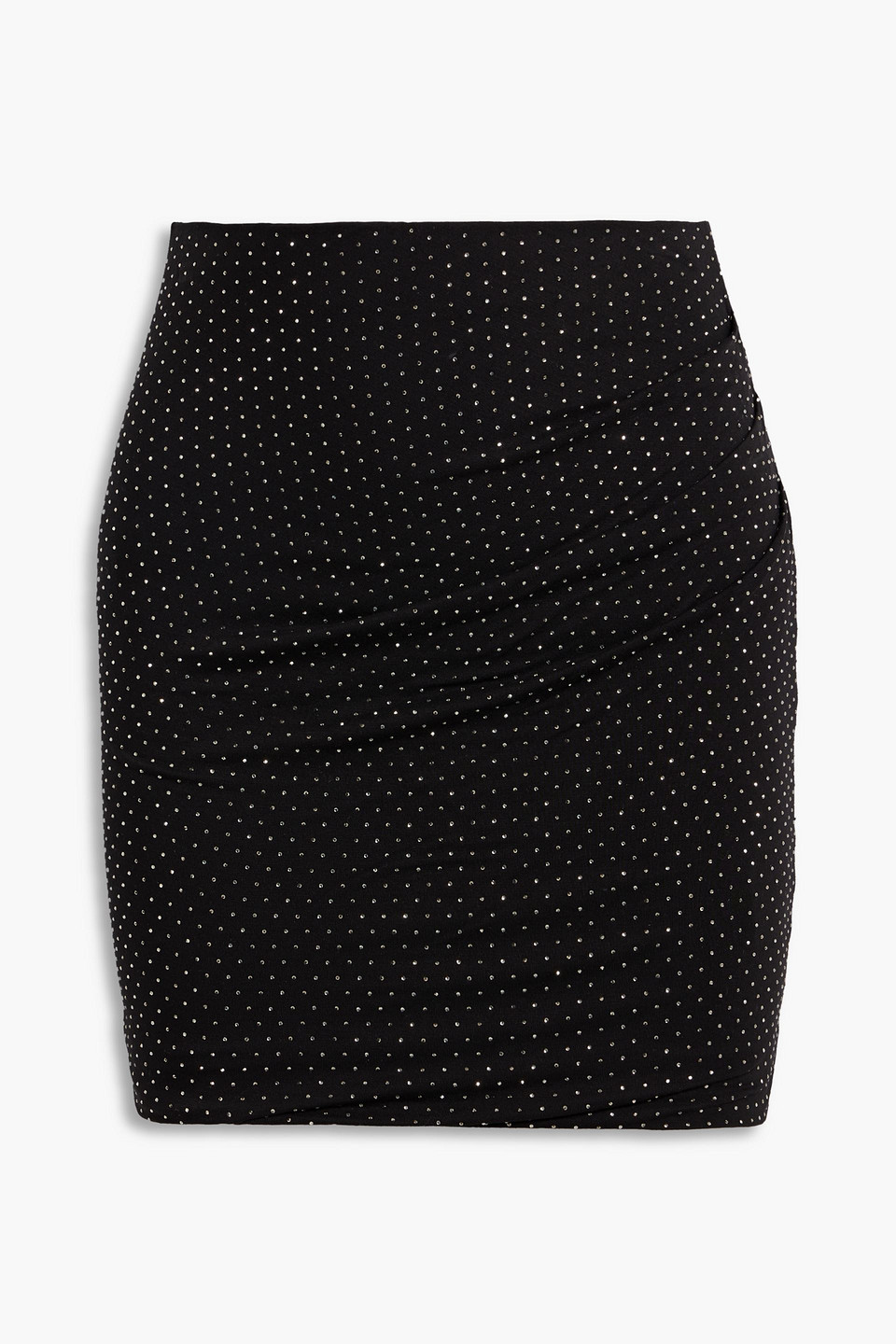 Numees crystal-embellished jersey mini skirt