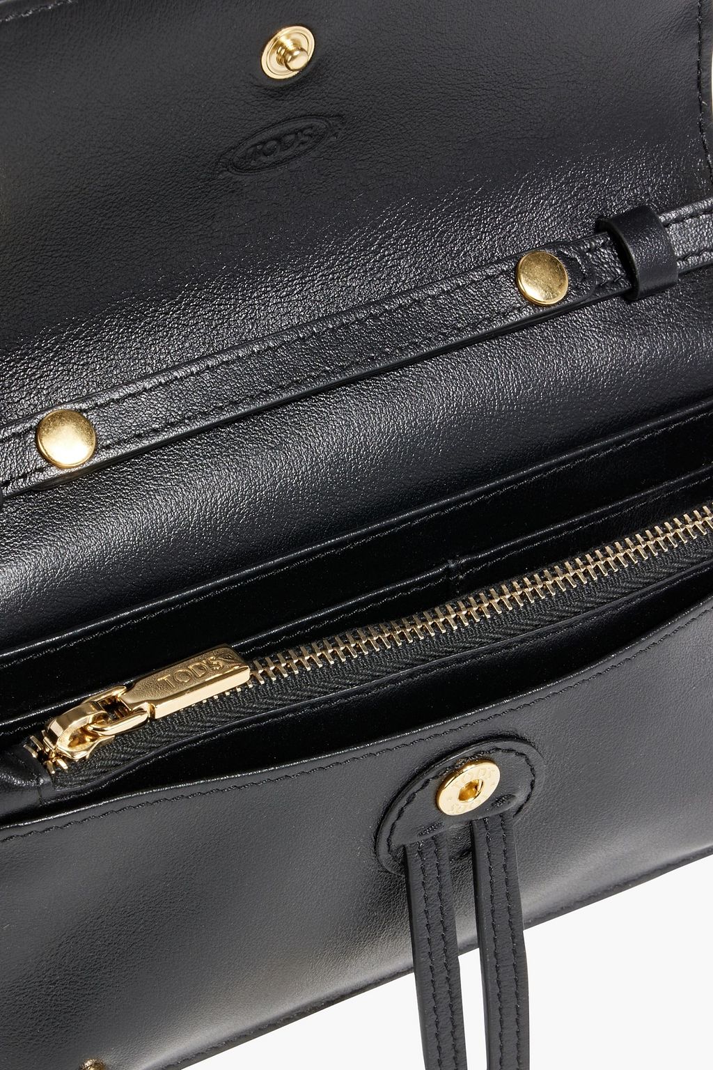 TOD'S Leopard-print calf hair and leather shoulder bag