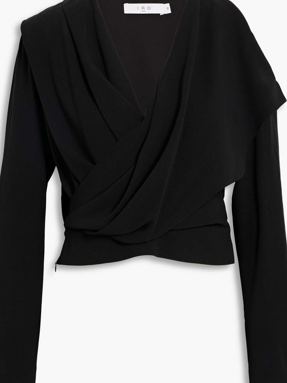 kayla draped crepe blouse