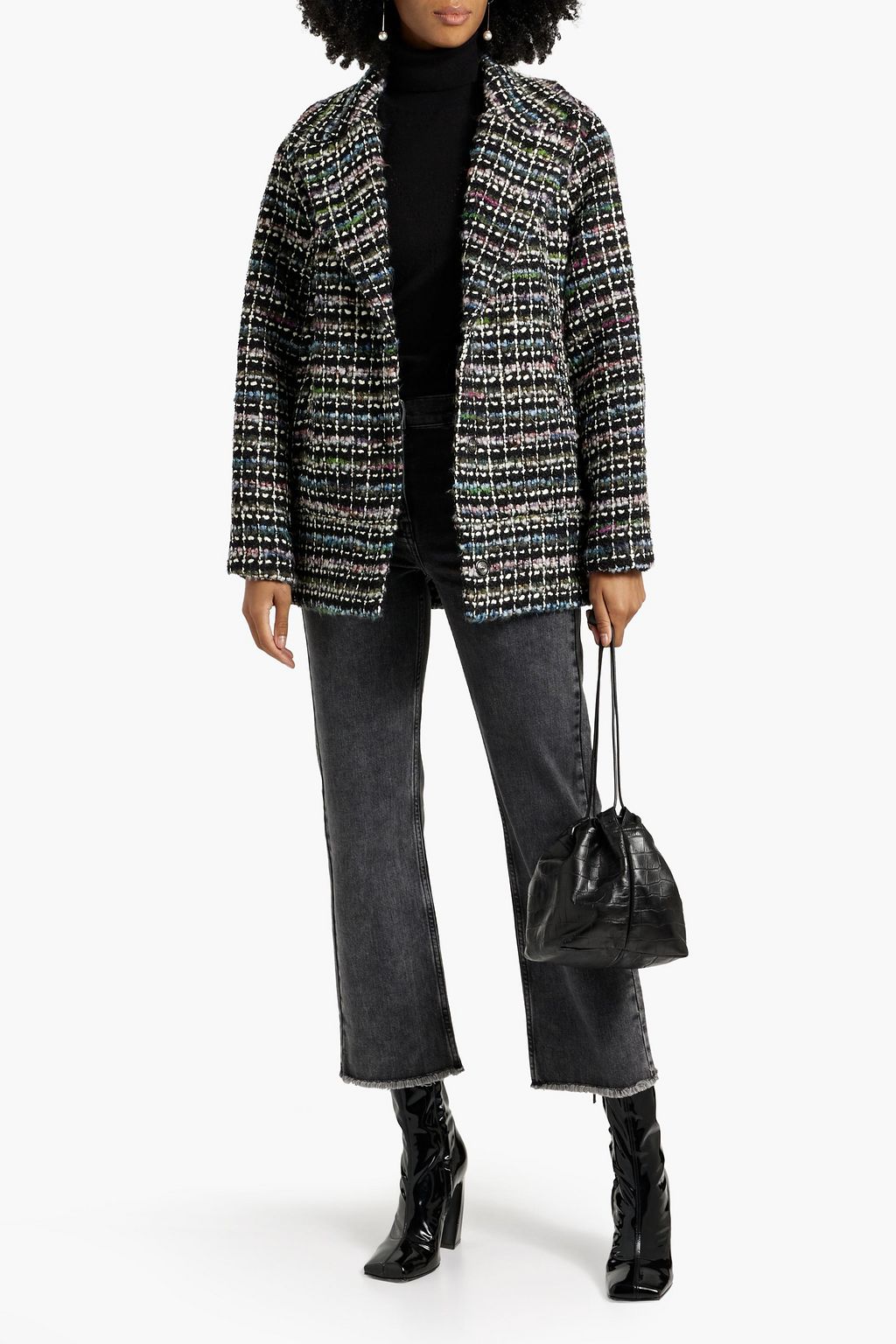 IRO Judit bouclé-tweed coat