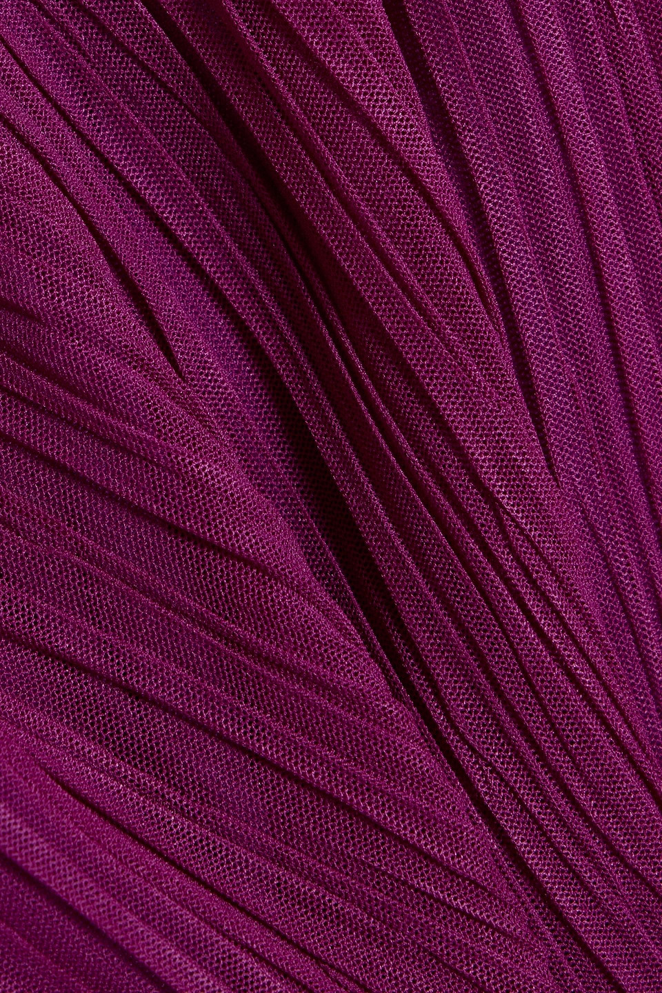 IRO ALOFI PLISSÉ-MESH MIDI DRESS