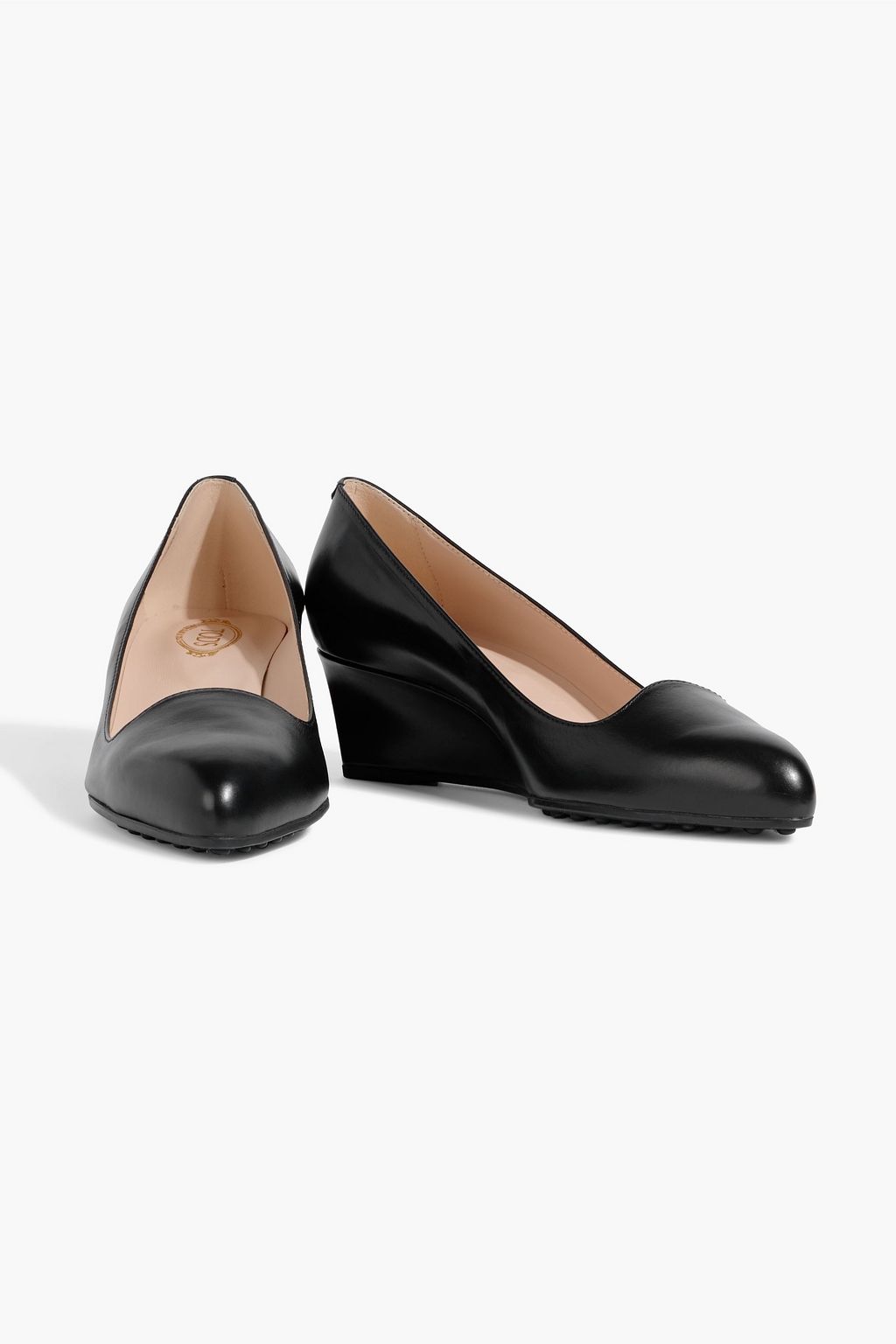 TOD'S Leather wedge pumps