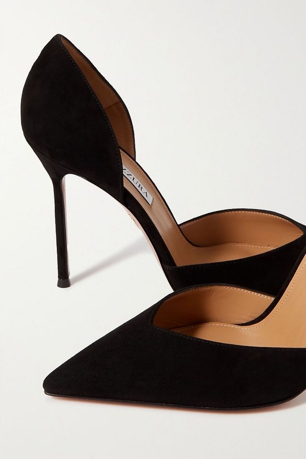 AQUAZZURA Uptown 105 suede pumps