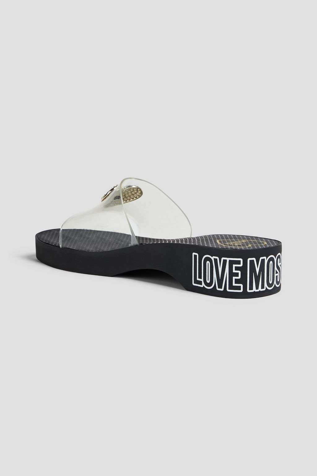 LOVE MOSCHINO 장식 디테일 PVC 슬라이드 샌들