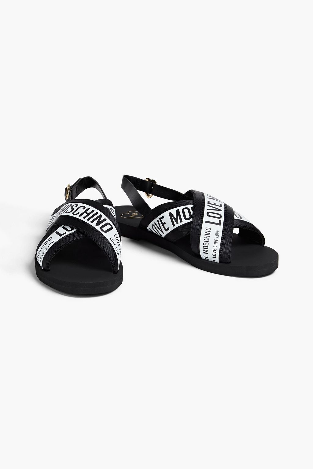 LOVE MOSCHINO صندل بنمط أشرطة مزين بطبعة شعار
