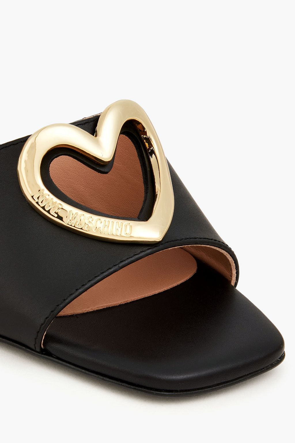 LOVE MOSCHINO حذاء ميول من الجلد بتصميم مزركش