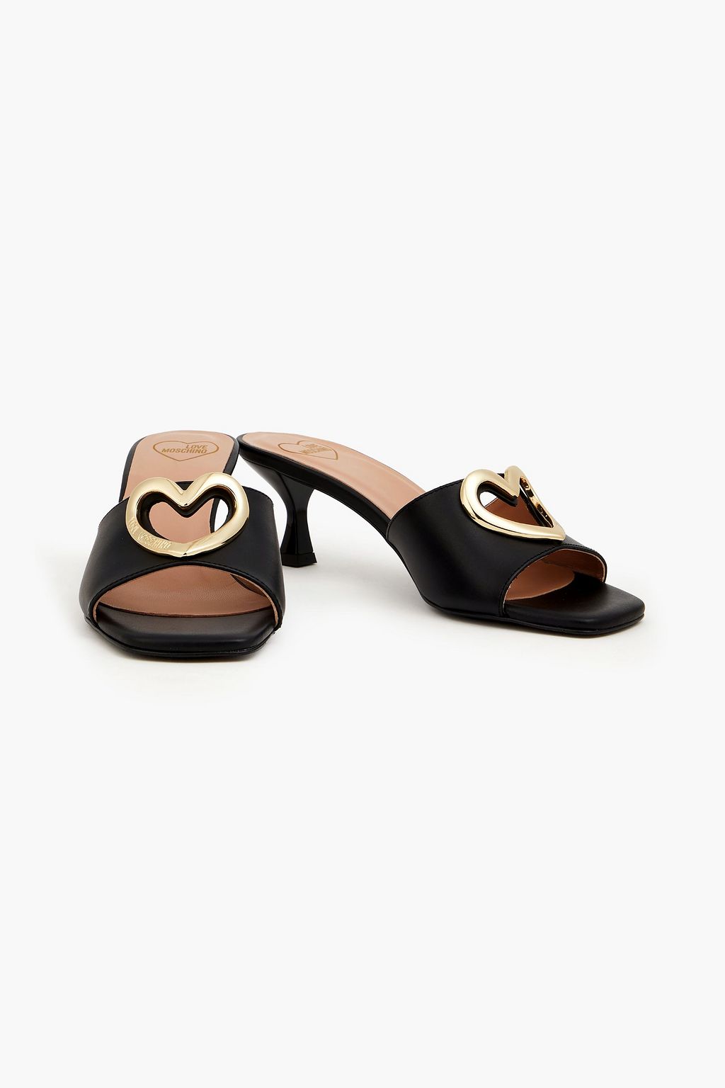 LOVE MOSCHINO حذاء ميول من الجلد بتصميم مزركش