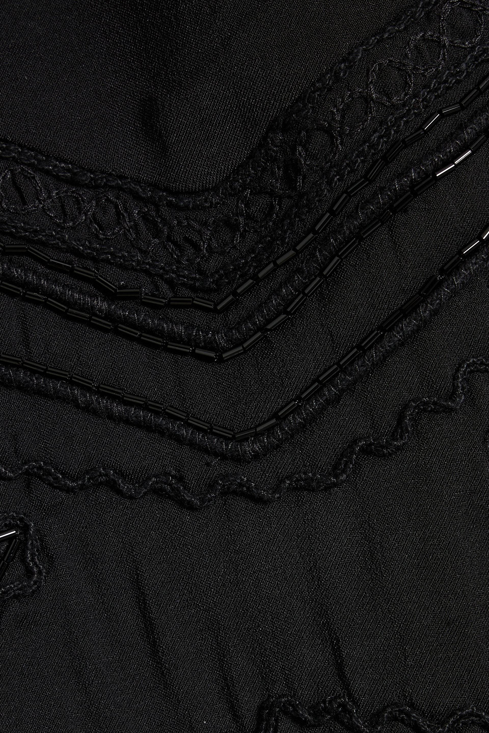 Iro Maldi Bead Embroidered Midi Dress In Black