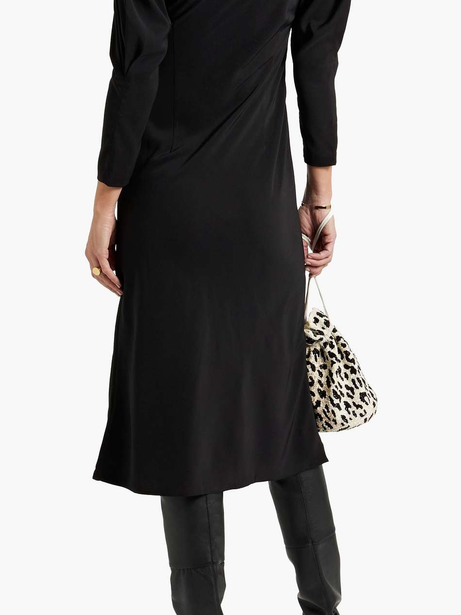 maldi embellished crepe de chine midi dress