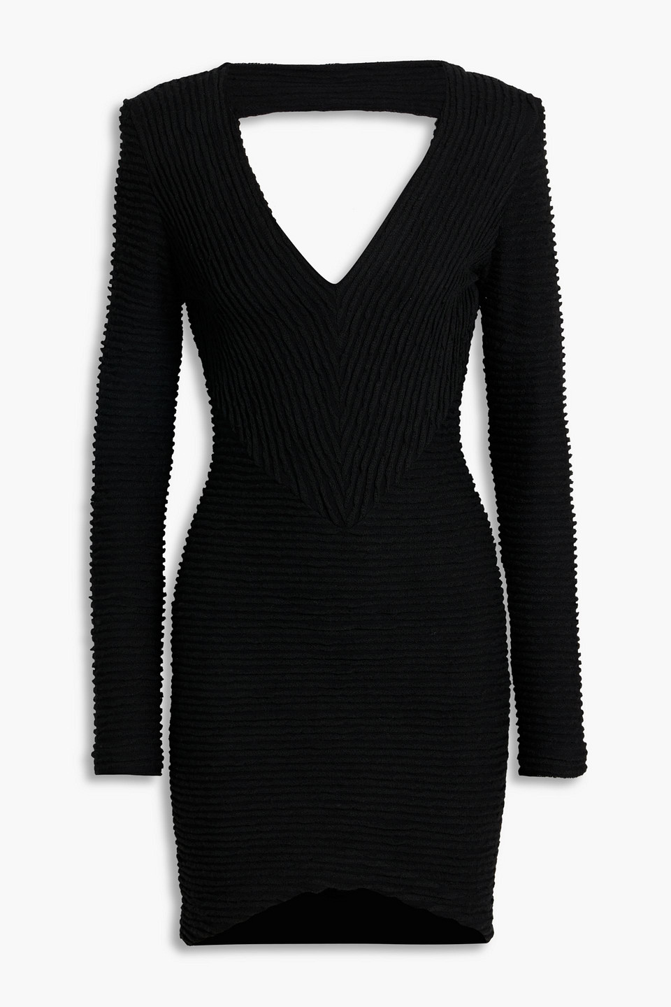Iro Othilie Cutout Jacquard-knit Mini Dress In Black