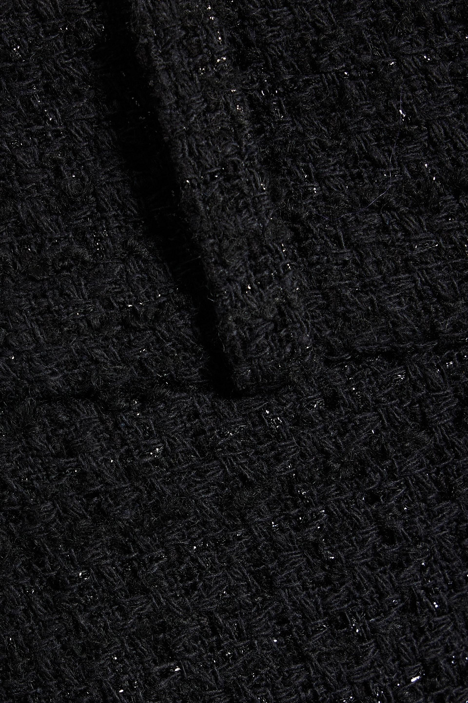 Iro Abema Cropped Metallic Cotton-blend Tweed Flared Pants In Black