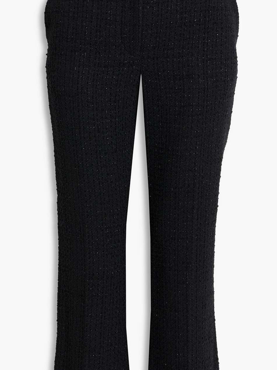 abema cropped metallic cotton-blend tweed flared pants
